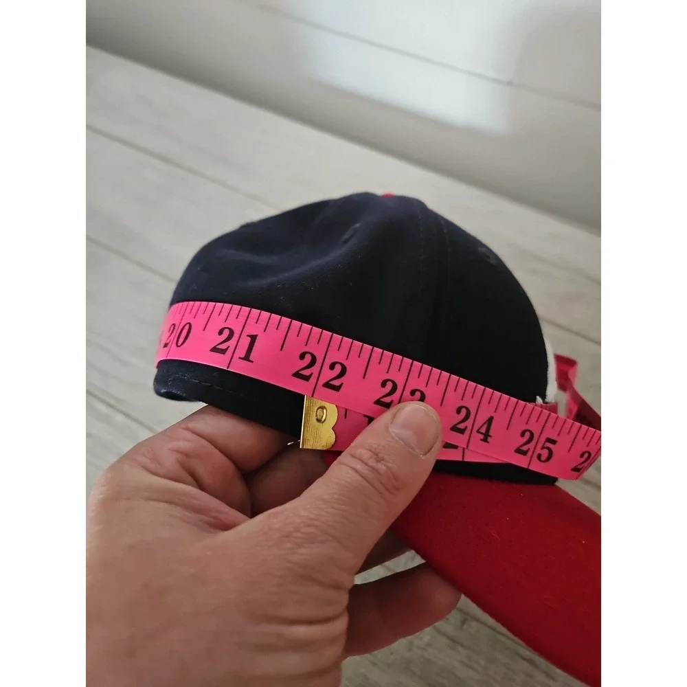 New Era Atlanta Braves Youth 9FORTY Baseball Cap Black Red Adjustable Hat